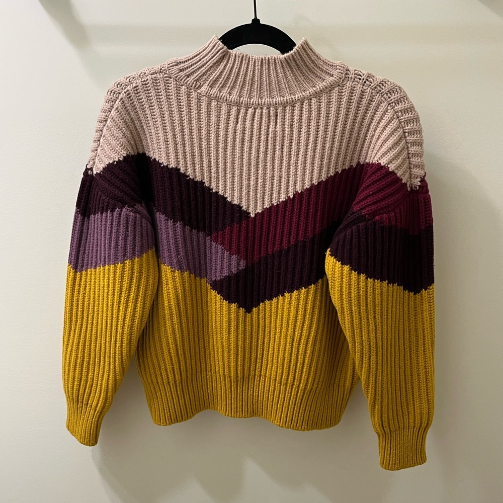 ba&sh Women's Colorful Thick Wool Sweater - Picture 3 of 7